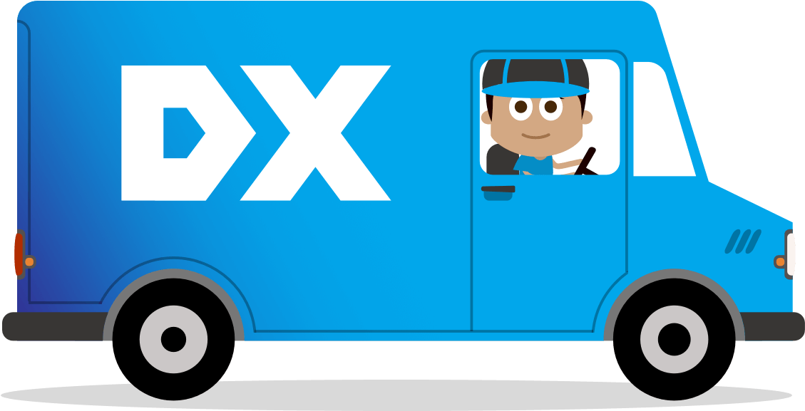 Delivery Van Driver Cartoon PNG Image