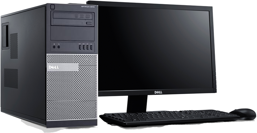 Dell Desktop Setup PNG Image