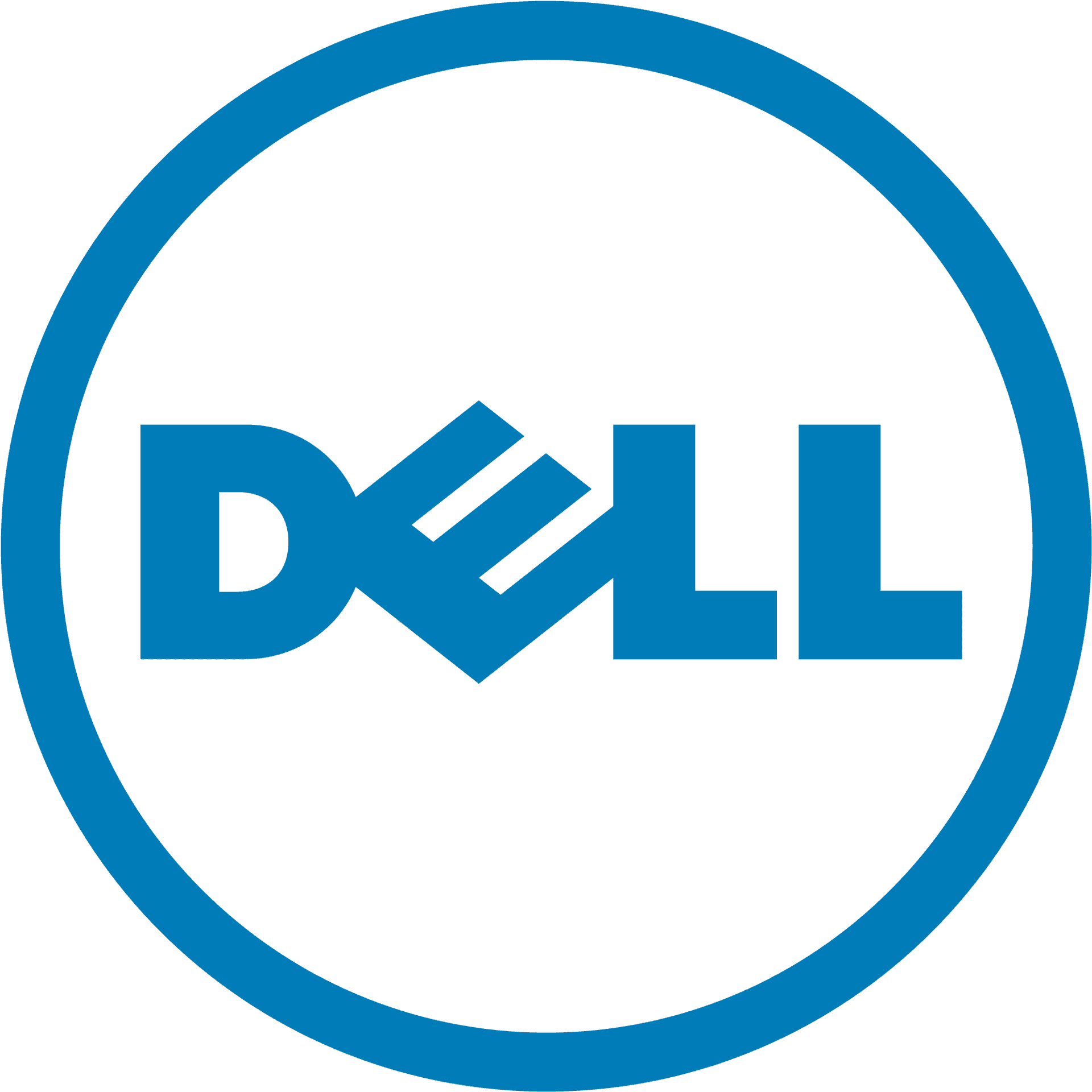 Dell Logo Blue Background PNG Image