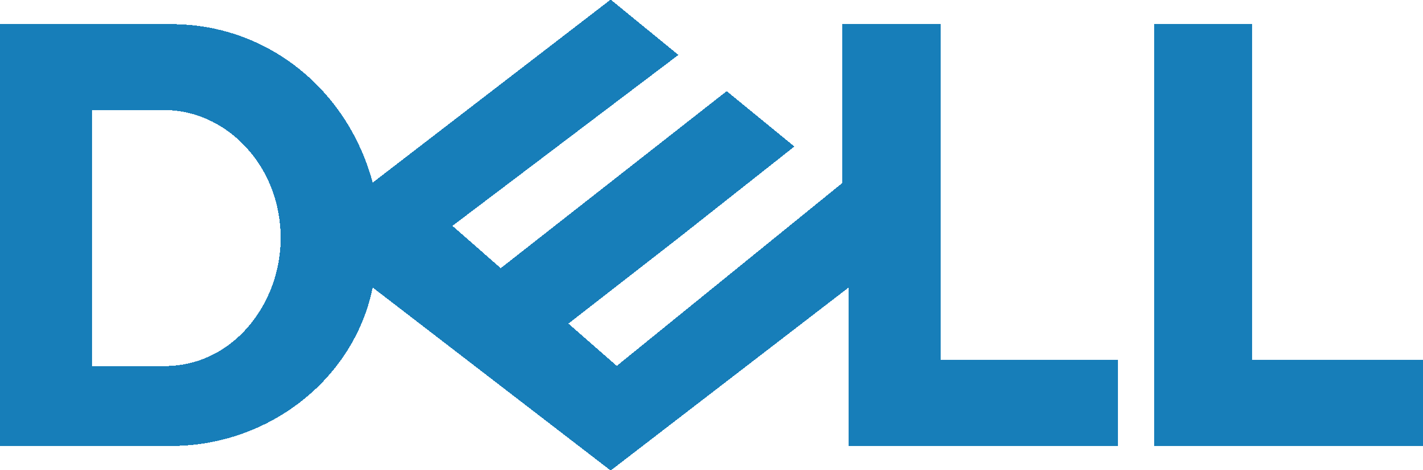 Dell Logo Blue Background PNG Image