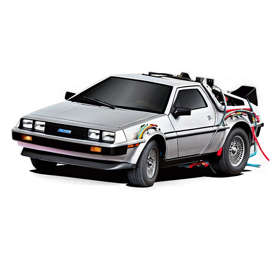 Delorean Crossing The Finish Line Png Xdx90 PNG Image