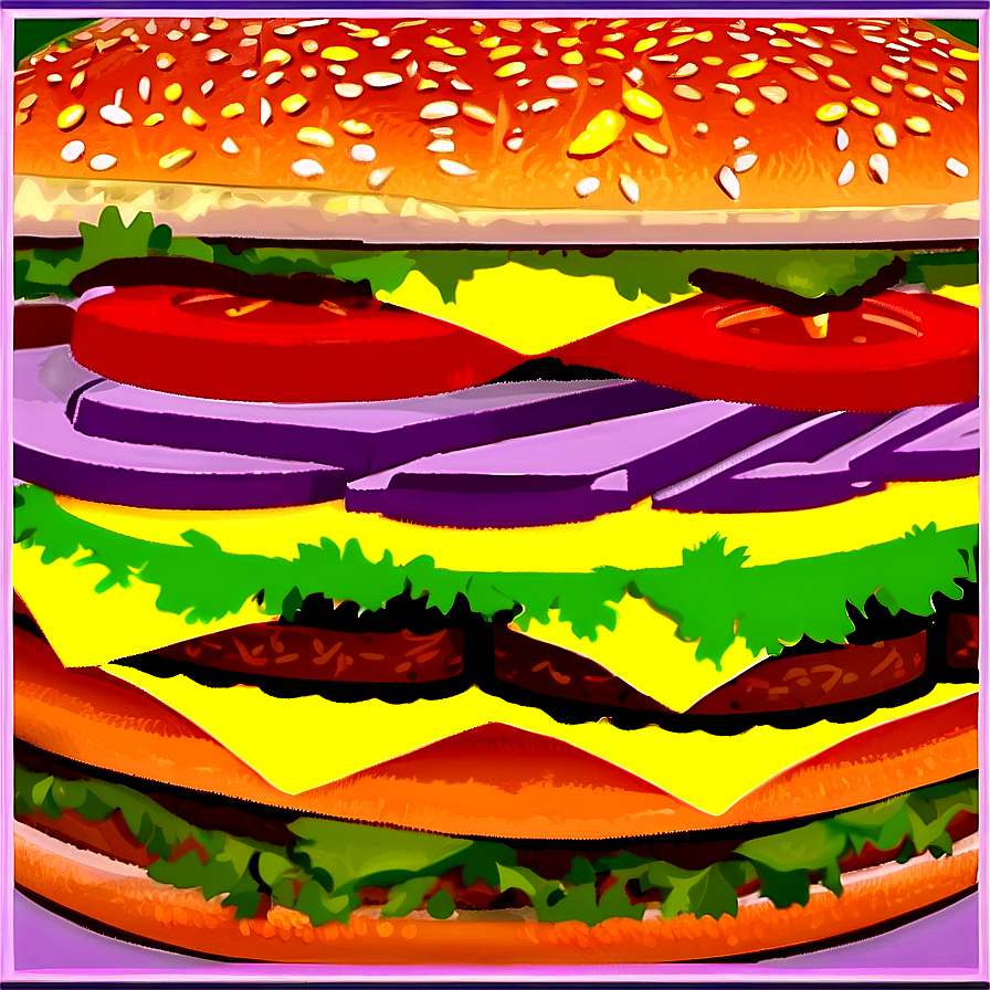 Deluxe Cheeseburger Special Png Dsk PNG Image