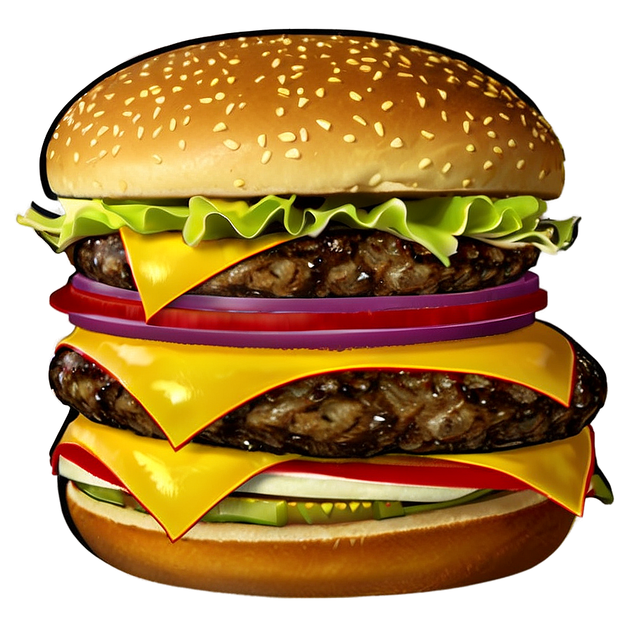 Deluxe Cheeseburger Special Png Rvp48 PNG Image