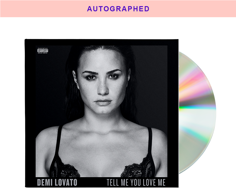 Demi Lovato Tell Me You Love Me Autographed Album PNG Image