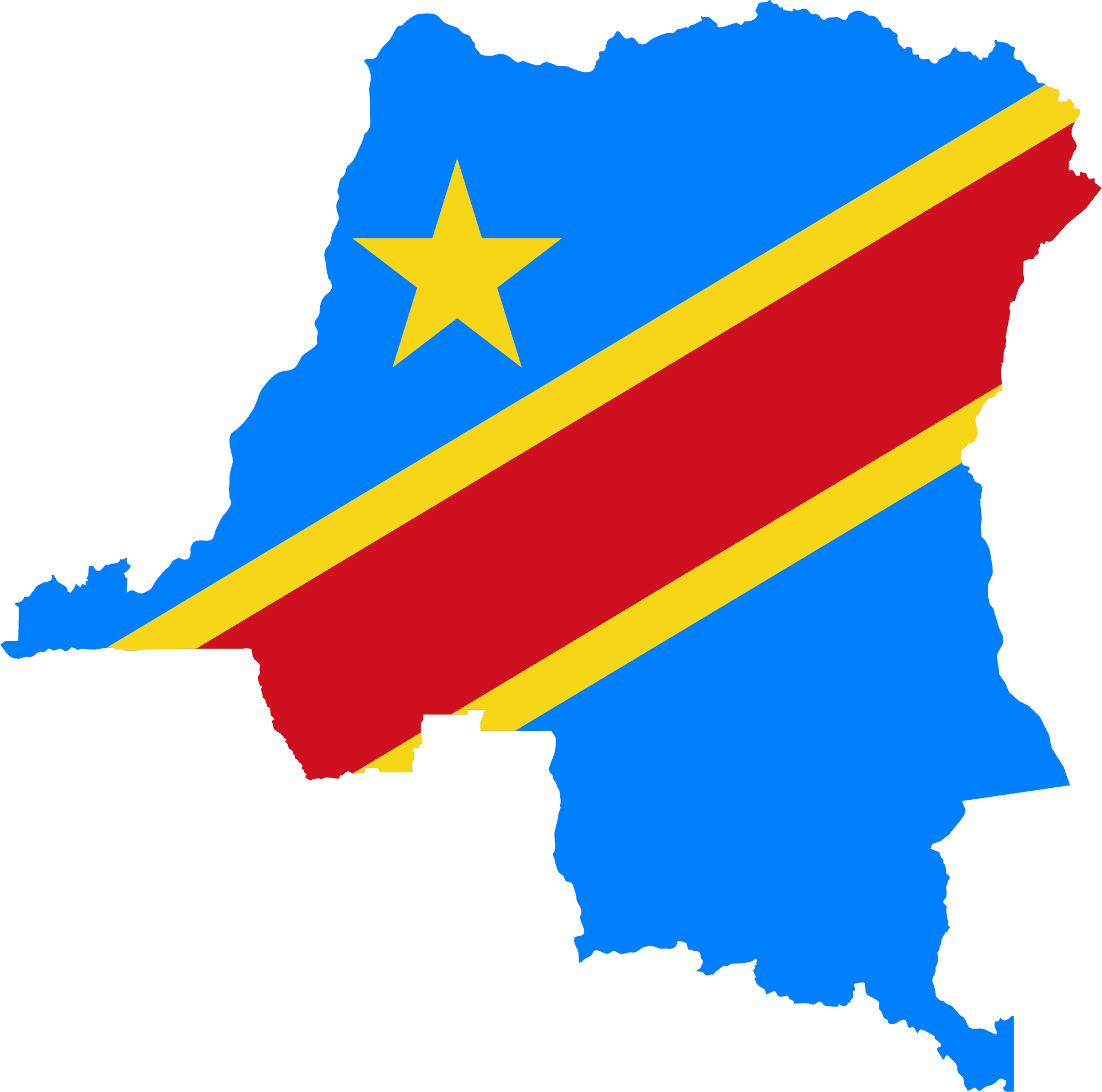 Democratic Republicof Congo Flag Map PNG Image