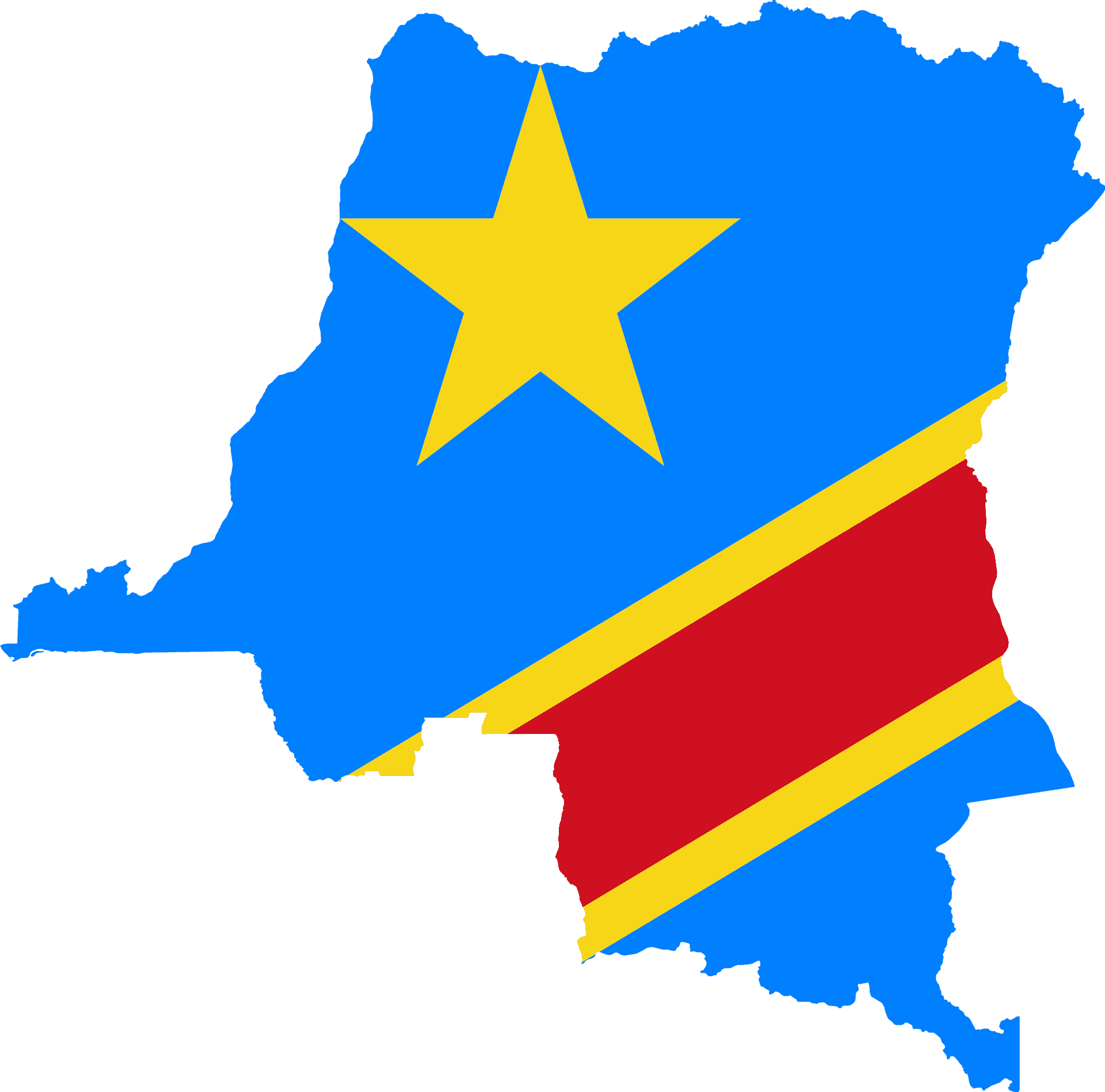 Democratic Republicof Congo Mapand Flag PNG Image