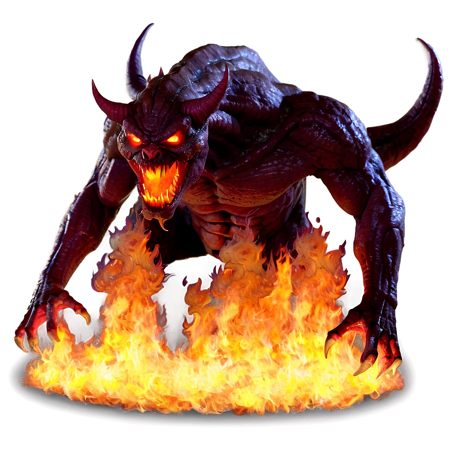 Demon In Flames Png Vcq90 PNG Image