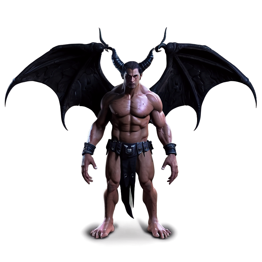 Demon With Black Wings Png Hio PNG Image