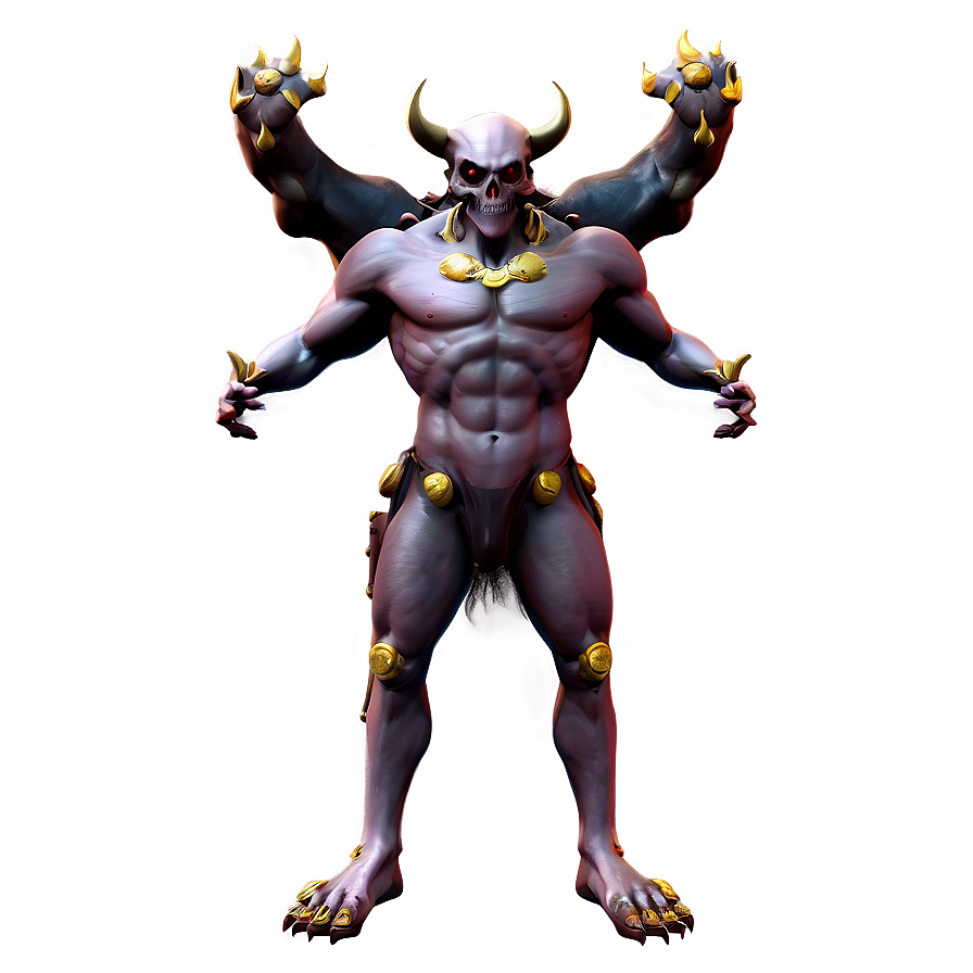 Demon With Skulls Png Lwv43 PNG Image