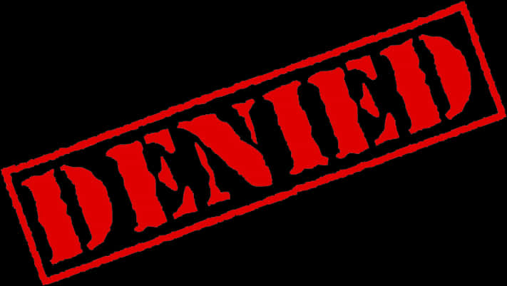 Denied Stamp Red Black Background PNG Image