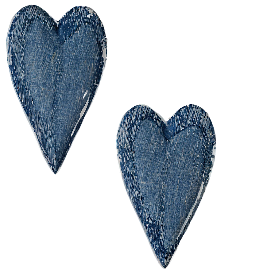 Denim Blue Heart Png 14 PNG Image