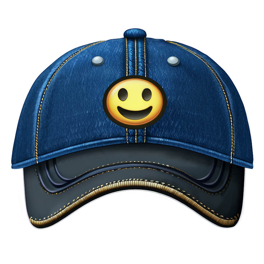 Denim Cap Emoji Png Eix PNG Image