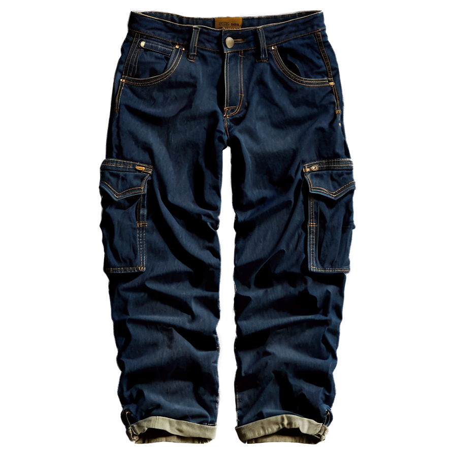 Denim Cargo Pants Png 06132024 PNG Image