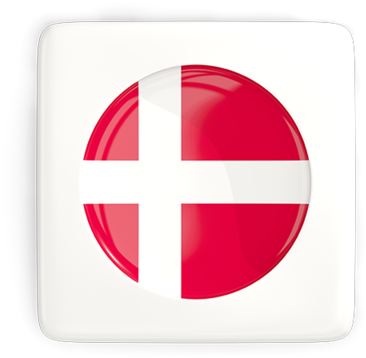 Denmark Flag Button PNG Image