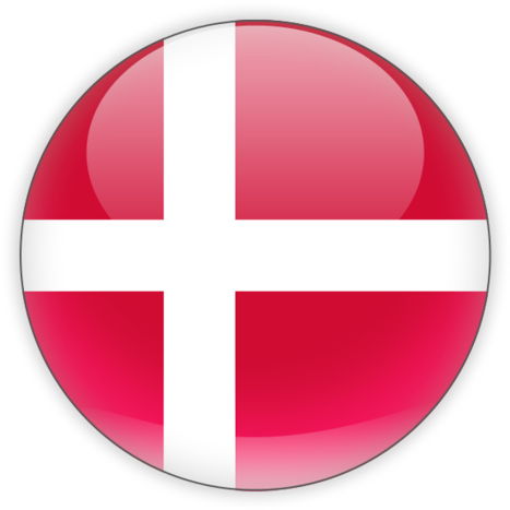 Denmark Flag Button PNG Image