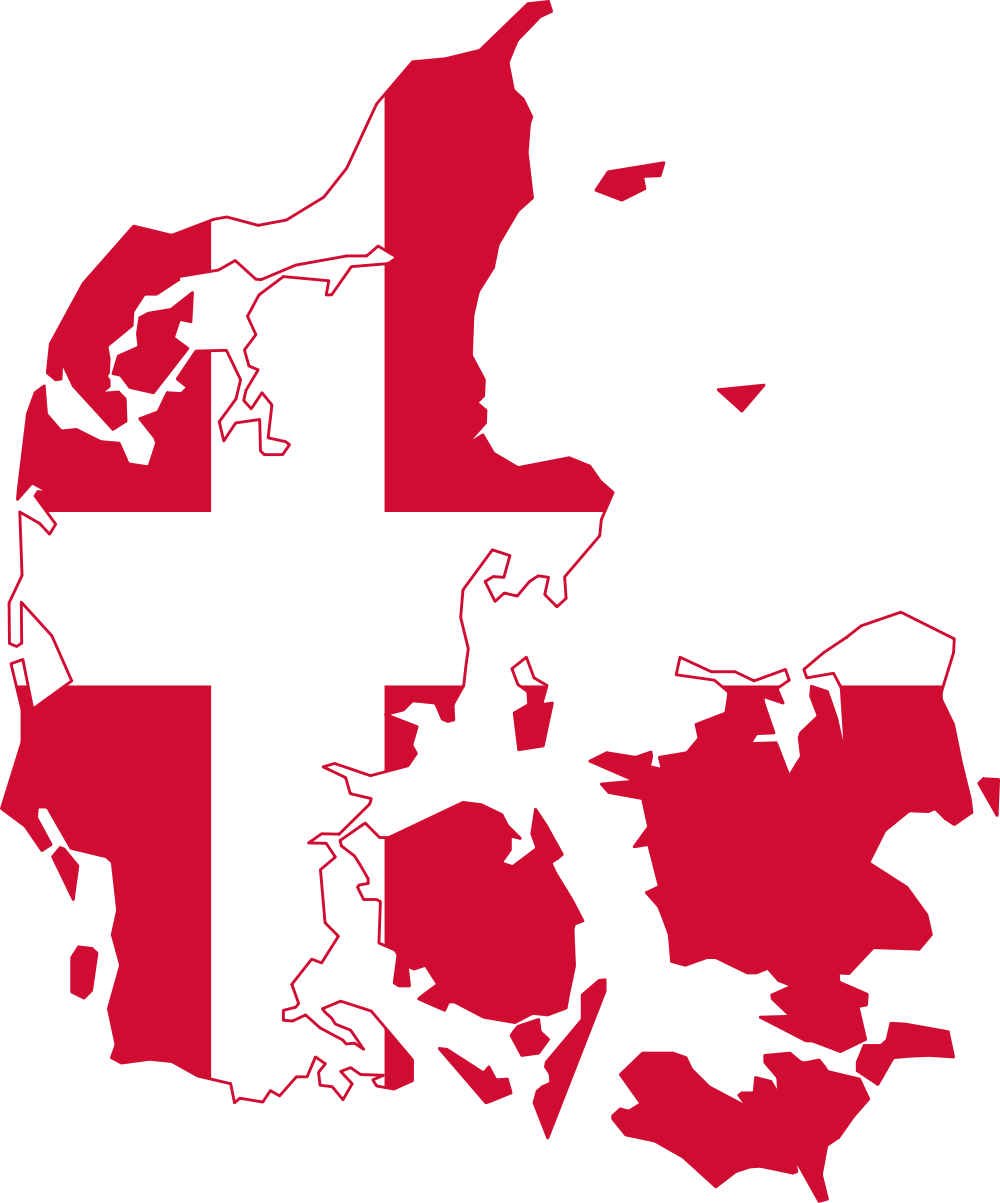 Denmark Flag Map Graphic PNG Image