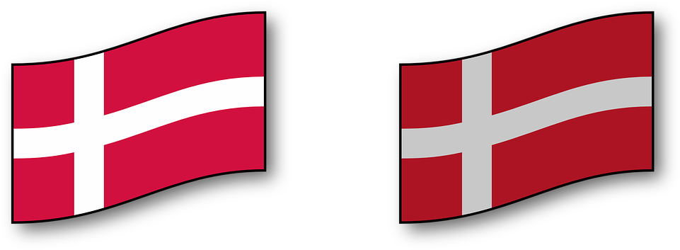 Denmark Flags Waving PNG Image