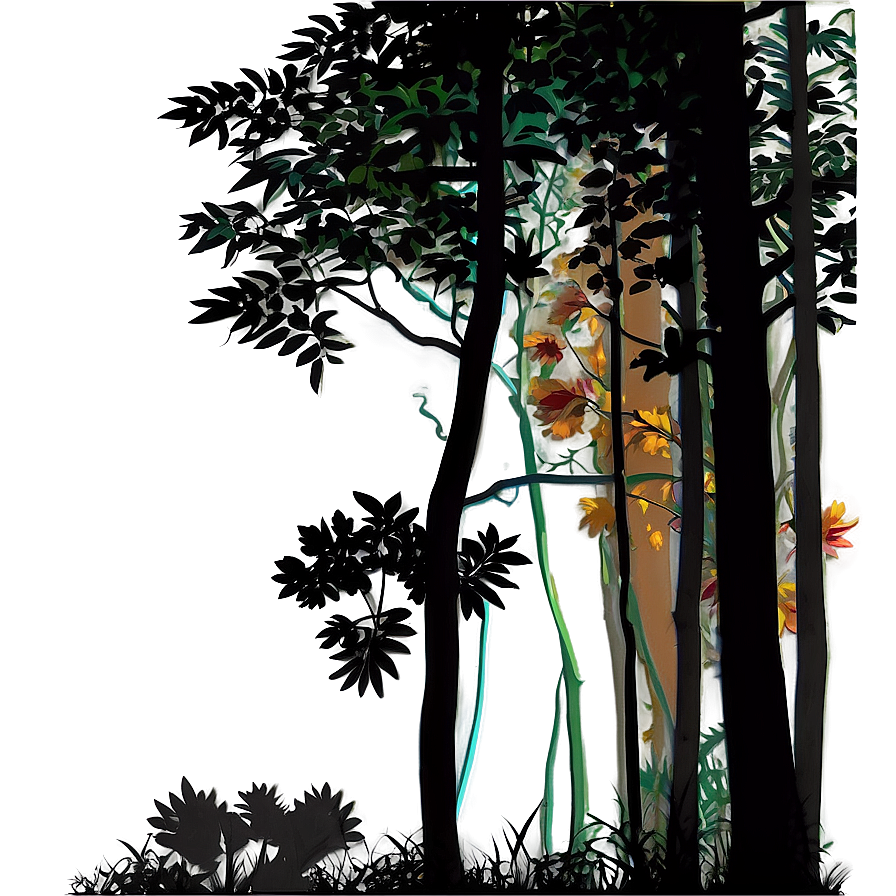 Dense Forest Silhouette Png Num12 PNG Image