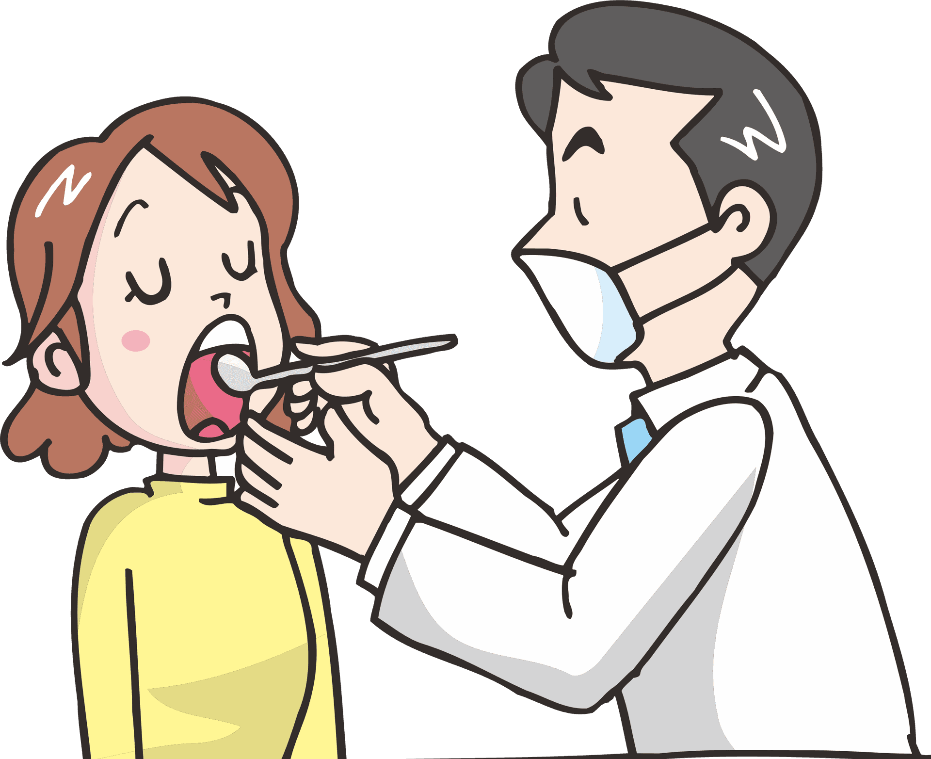 Dental Checkup Cartoon PNG Image