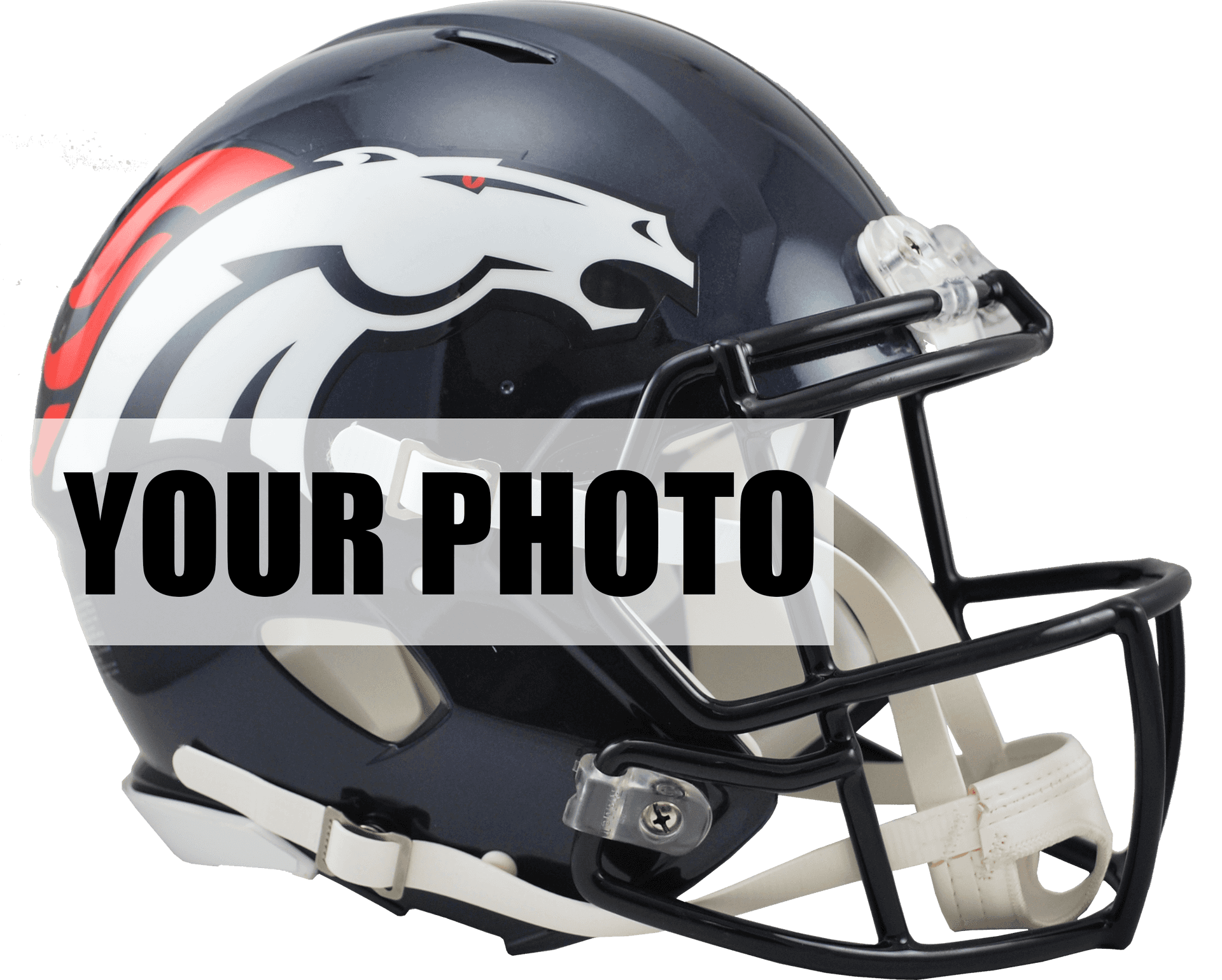 Denver Football Helmet Custom Photo Template PNG Image