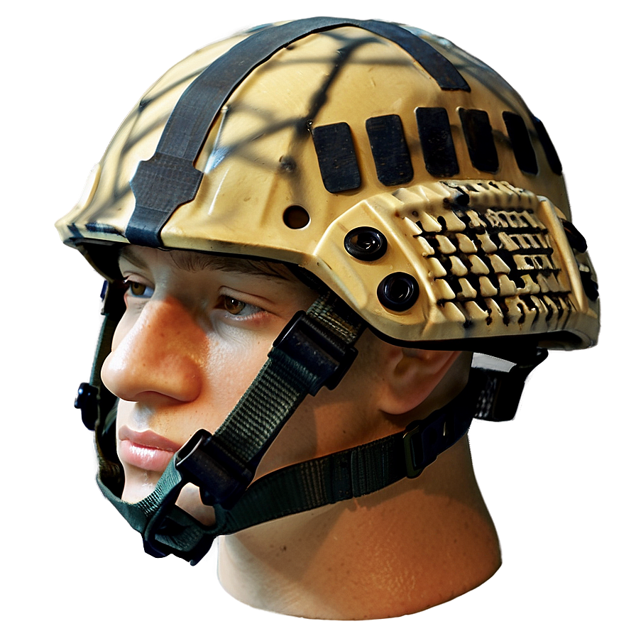 Desert Camo Combat Helmet Png Bpv51 PNG Image