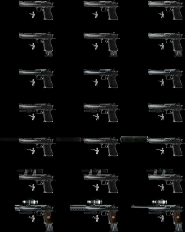 Desert Eagle Handgun Collection PNG Image