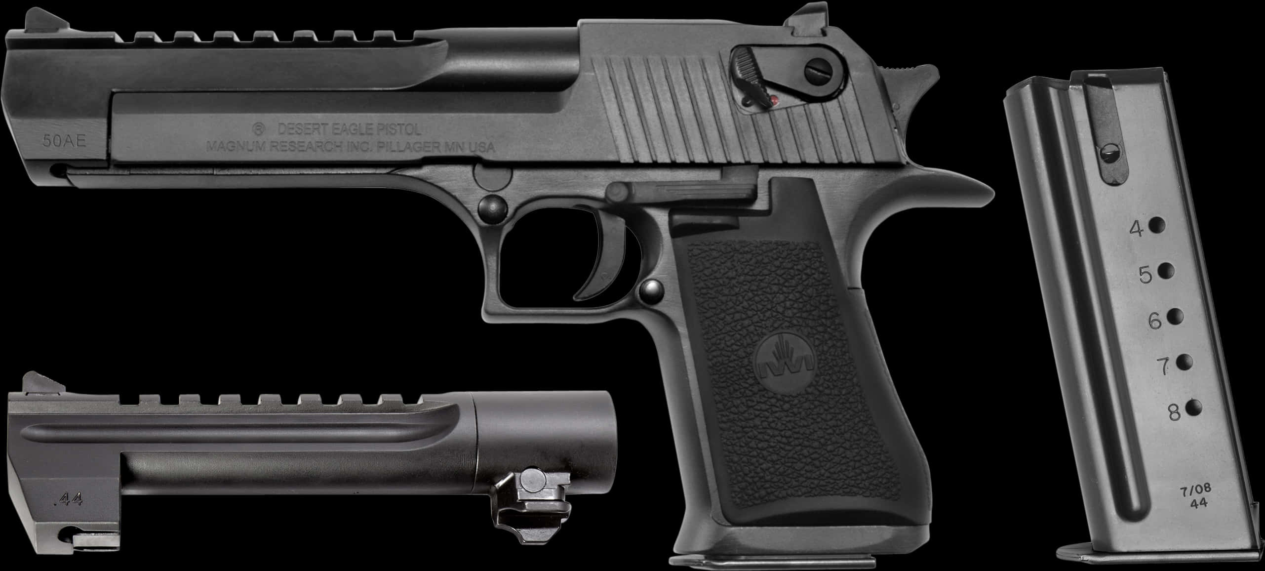 Desert Eagle Pistoland Magazine PNG Image