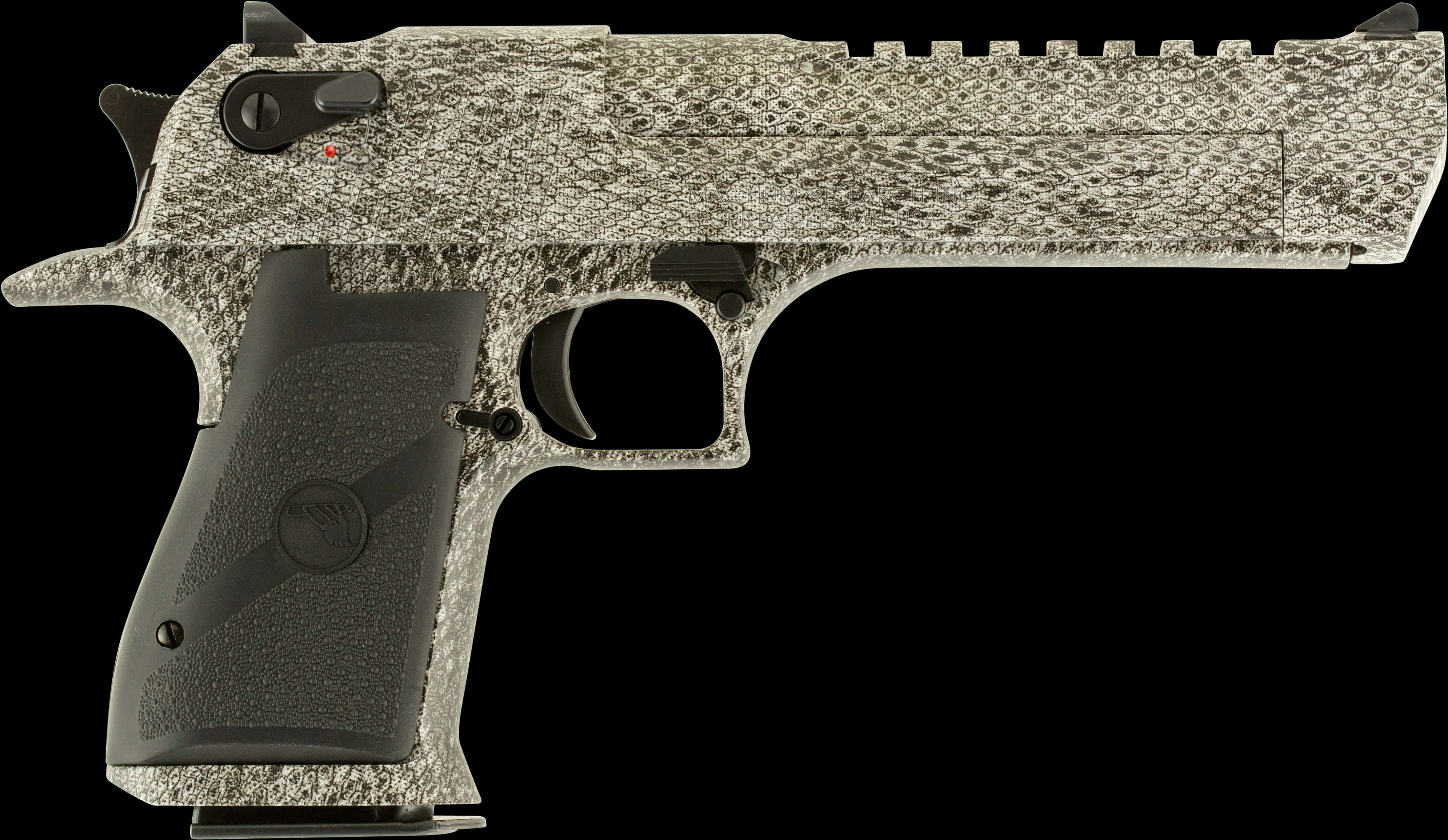 Desert Eagle Silver Finish PNG Image