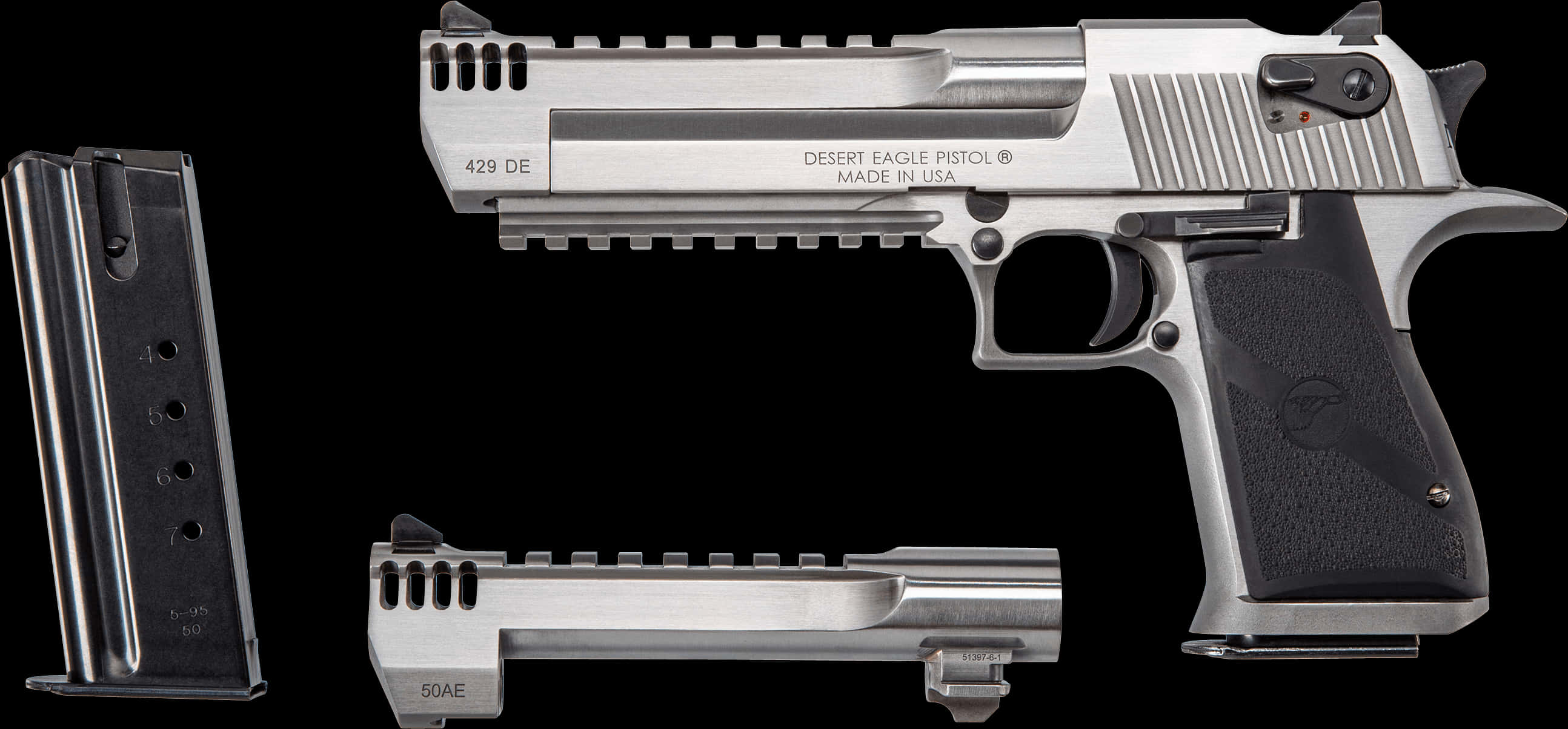 Desert Eagle Silver Model PNG Image