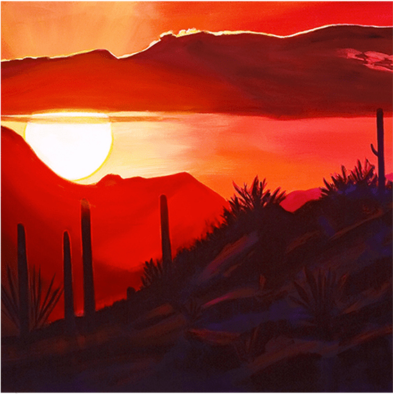 Desert_ Sunset_ Glow PNG Image