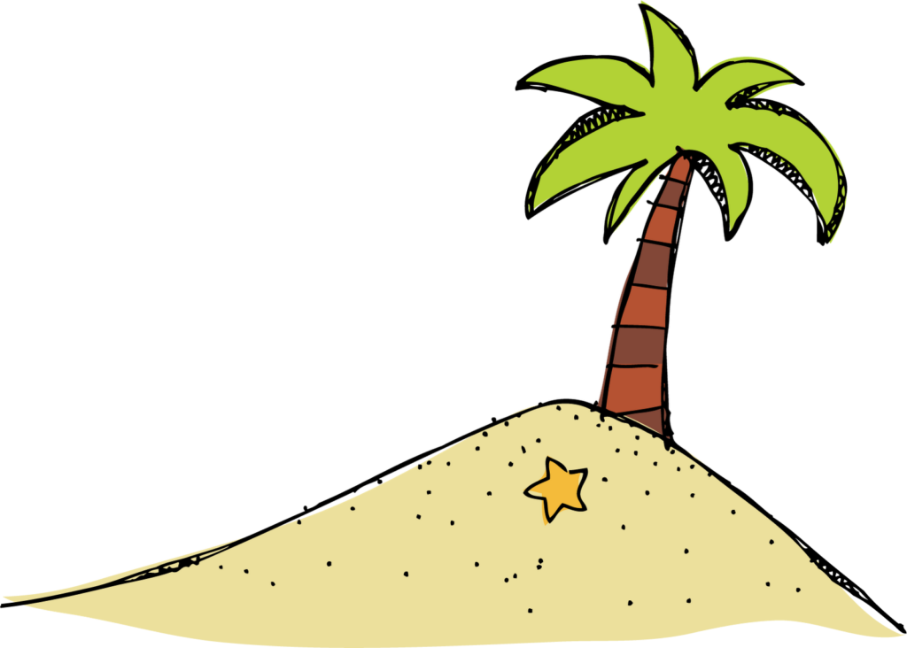 Deserted Island Cartoon PNG Image