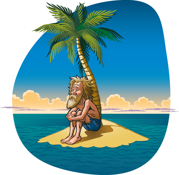 Deserted_ Island_ Castaway PNG Image