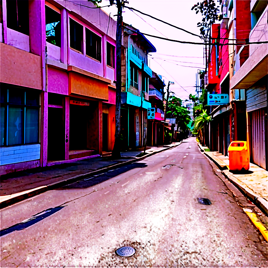 Deserted Street Morning Png Aex PNG Image