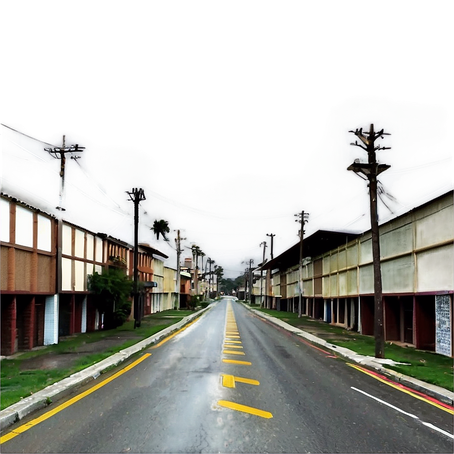 Deserted Street Morning Png Xjr PNG Image