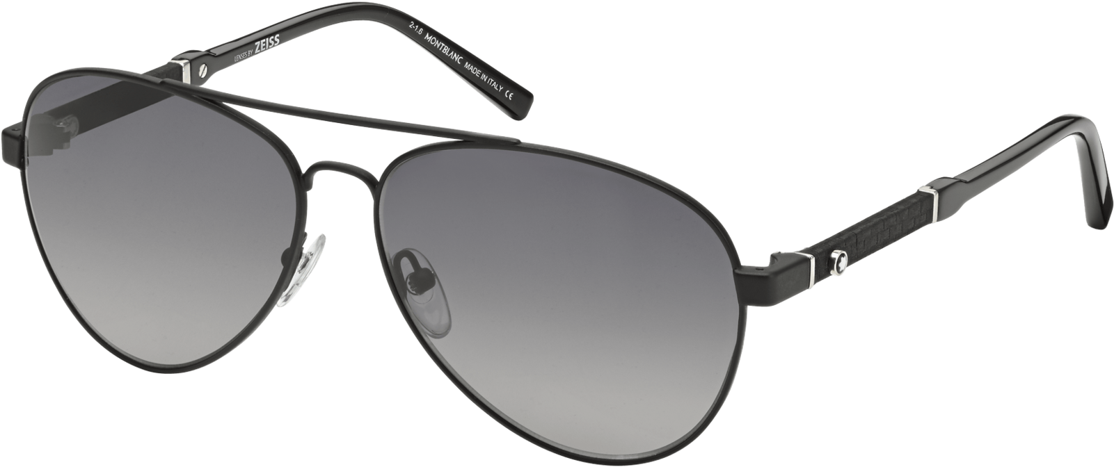 Designer Black Aviator Sunglasses PNG Image