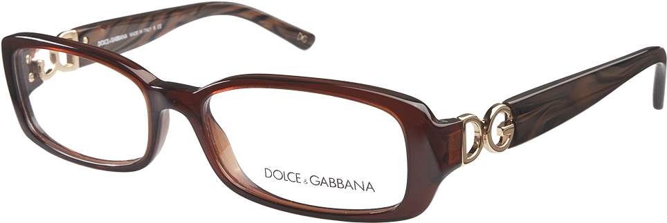 Designer Eyeglasses Brown Frame PNG Image