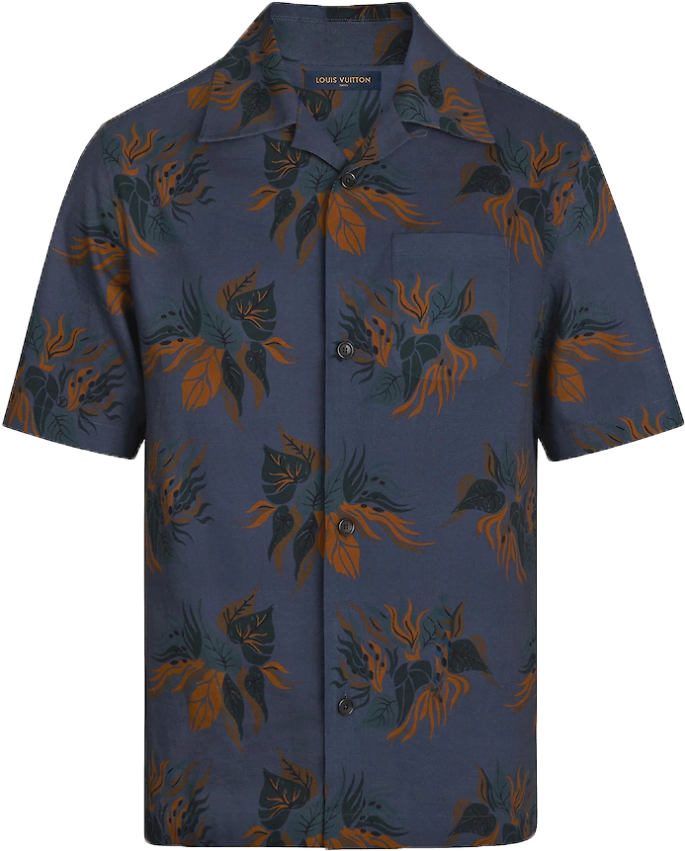 Designer Floral Print Shirt PNG Image