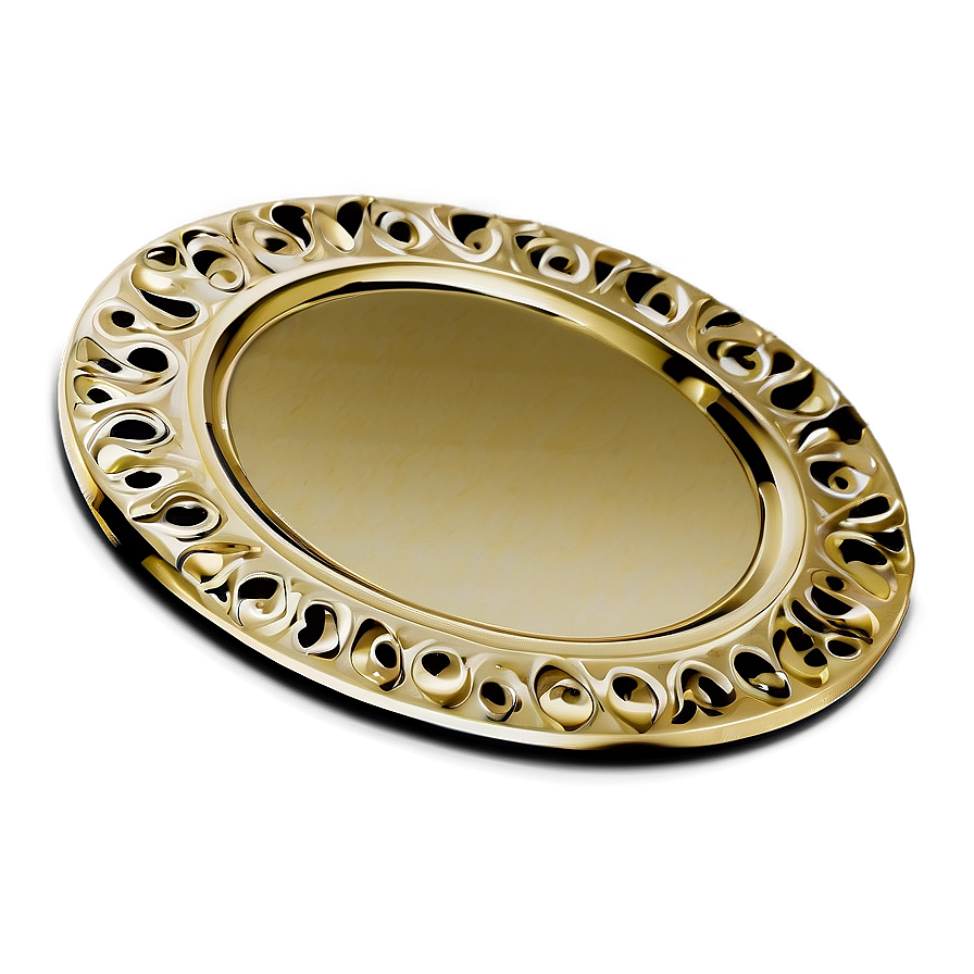 Designer Gold Plate Png 11 PNG Image