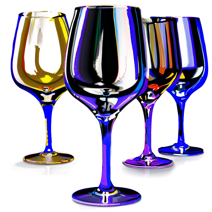 Designer Wine Glasses Png Epx4 PNG Image