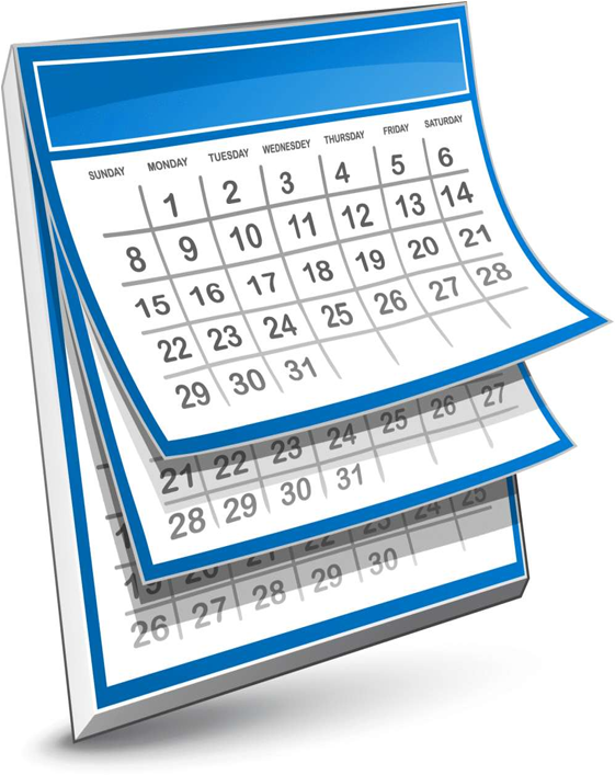 Desk Calendar Pages Fanning Out PNG Image