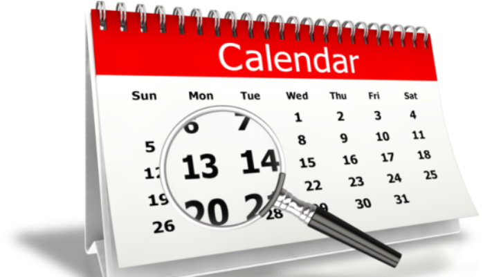 Desk Calendarwith Magnifying Glass PNG Image