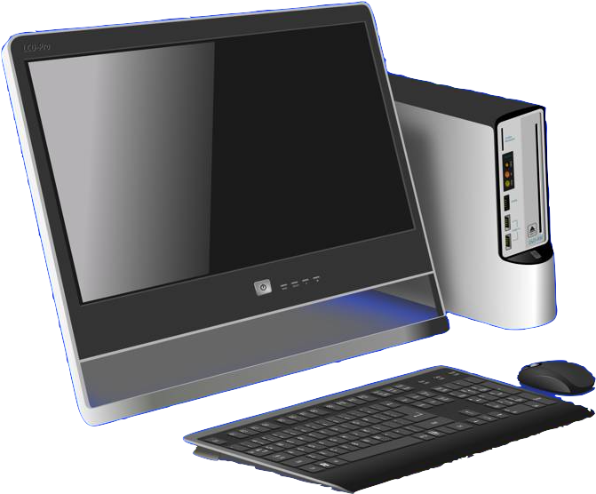 Desktop Computer Setup PNG Image