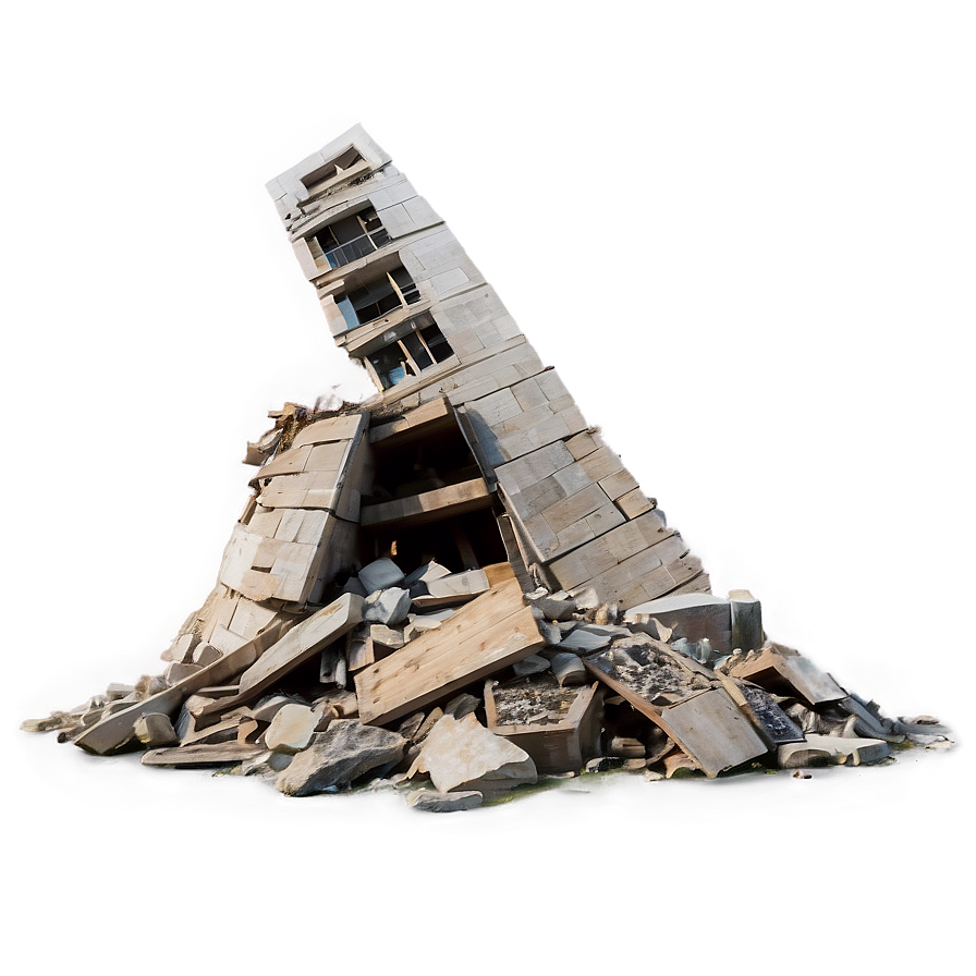 Destroyed Building Rubble Png Rql PNG Image