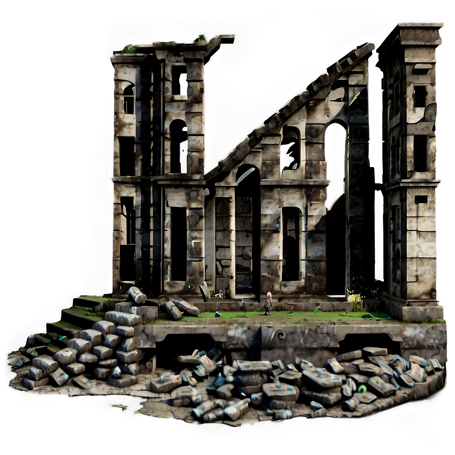 Destroyed City Ruins Png Tbw PNG Image