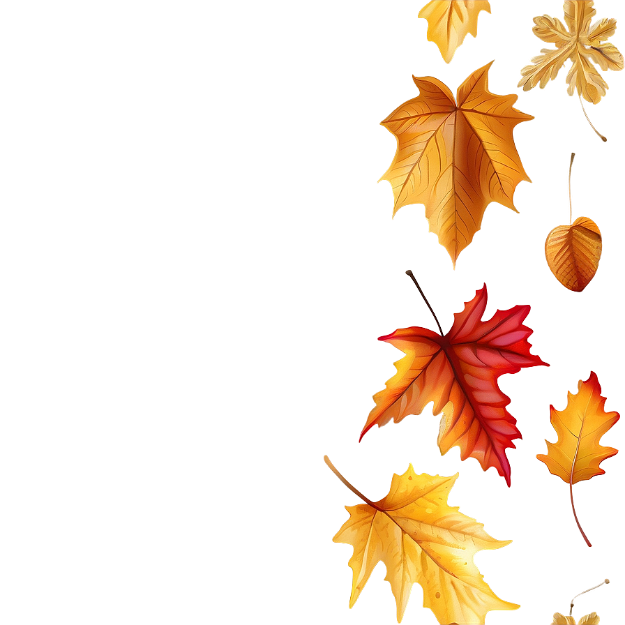 Detailed Autumn Leaf Illustration Png Lap PNG Image