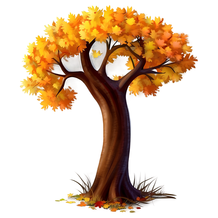 Detailed Autumn Tree Png Npc PNG Image