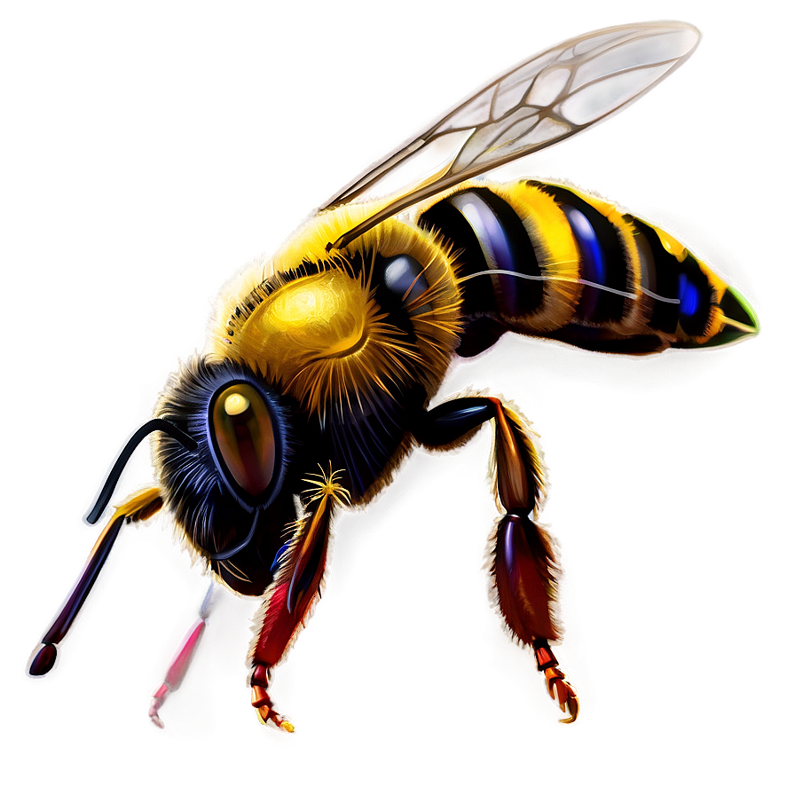 Detailed Bee Png Aol54 PNG Image