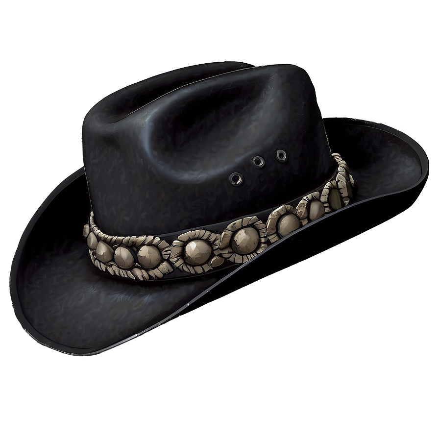 Detailed Black Cowboy Hat Png Wth PNG Image