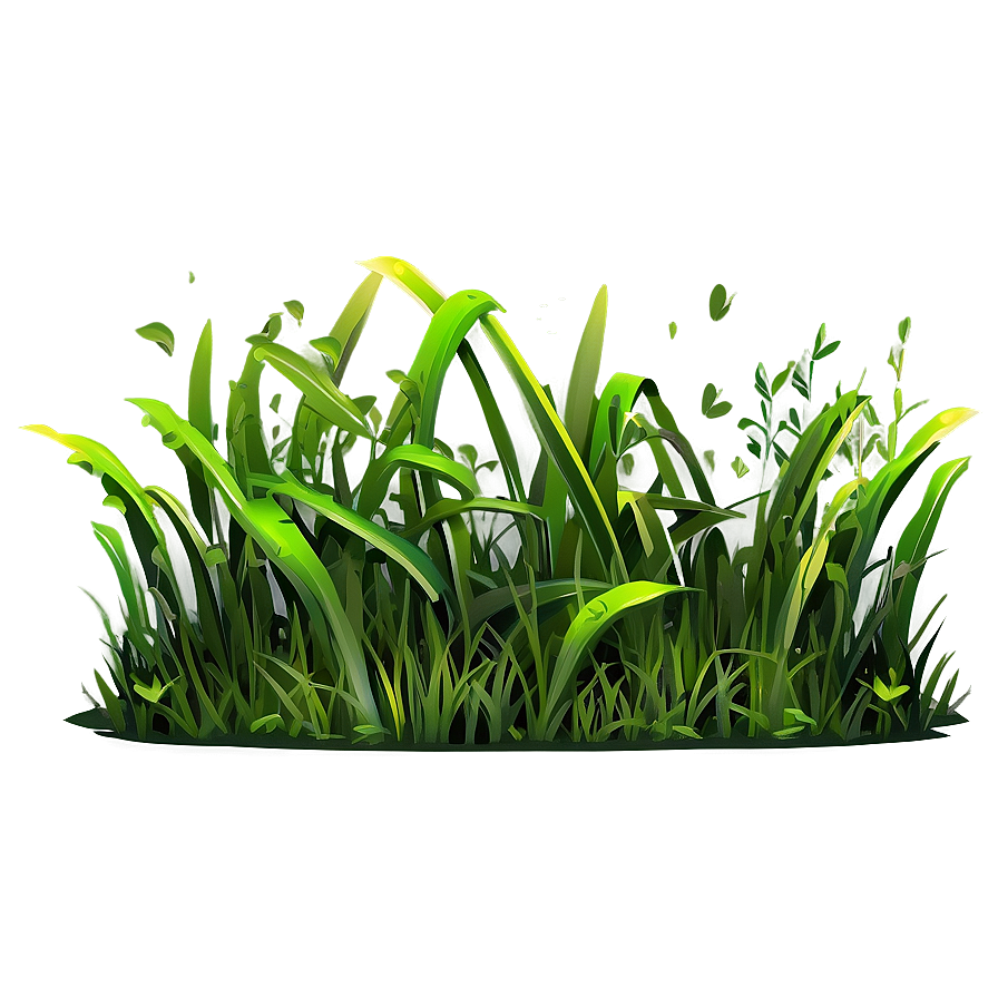 Detailed Cartoon Grass Png Whn PNG Image