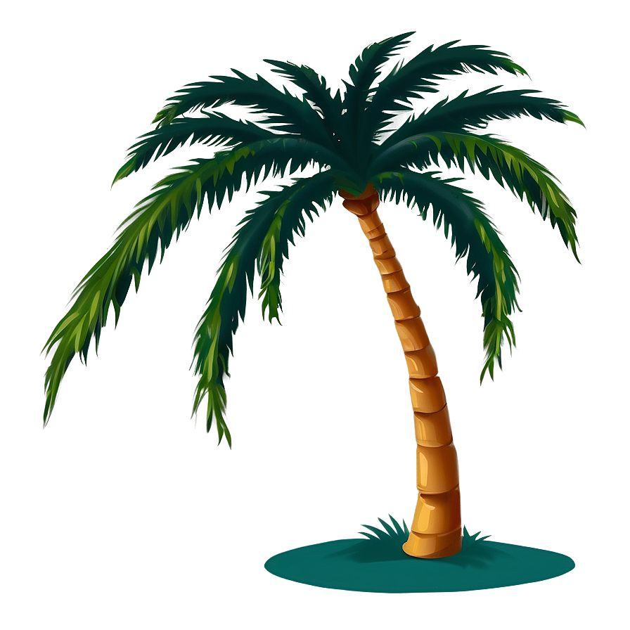 Detailed Cartoon Palm Tree Png Apw16 PNG Image